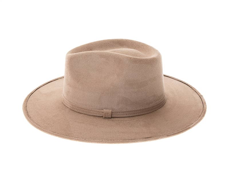 Stiff Brim Rancher Hat - Premium Vegan Suede - 12+ Colors!: Blue-Grey