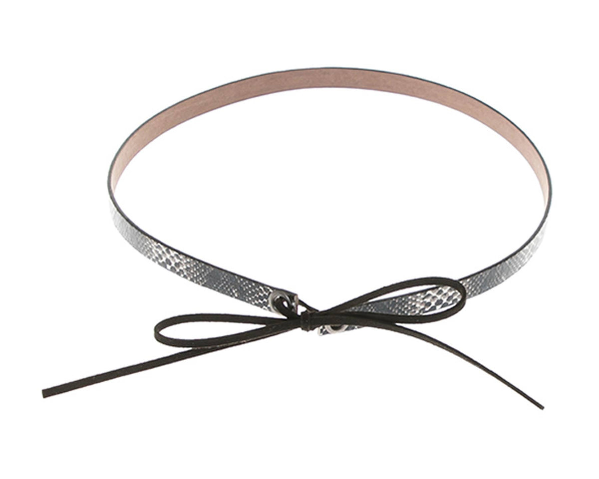 Hat Band - Snake Print Faux Leather - New!: Grey