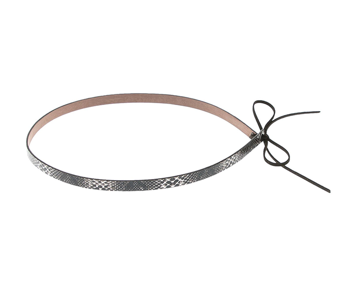 Hat Band - Snake Print Faux Leather - New!: Grey