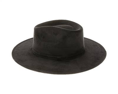 Stiff Brim Rancher Hat - Premium Vegan Suede - 12+ Colors!: Blue-Grey