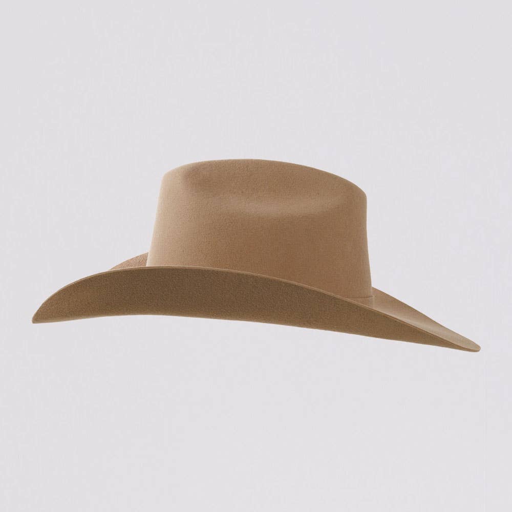 100% Wool Felt Western Cowboy Hat - Style Cattleman: Gunsmoke / LG