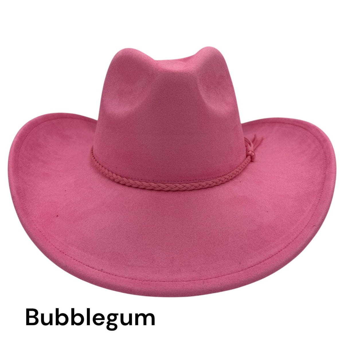 Cowboy Style Vegan Suede Hat for personalization: Dusty Rose