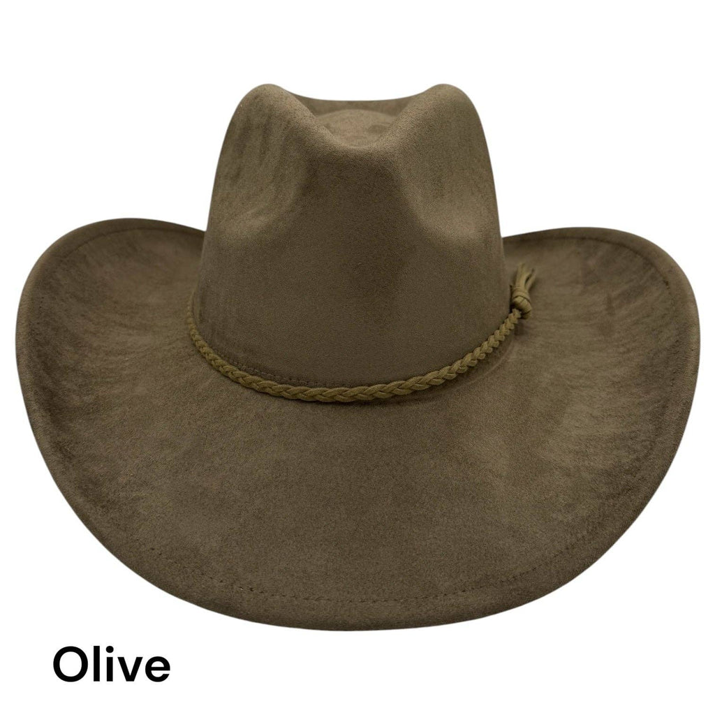 Cowboy Style Vegan Suede Hat for personalization: Dusty Rose