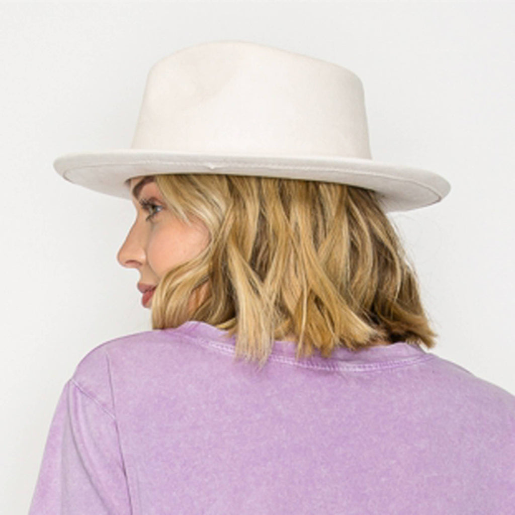 Stiff Short Brim Rancher in Suede Hat: Camel