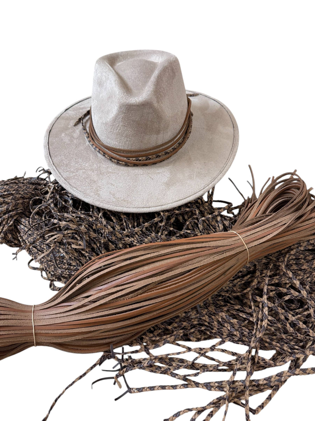 Faux Sued hat accessories: Faux suede strip 5ft+