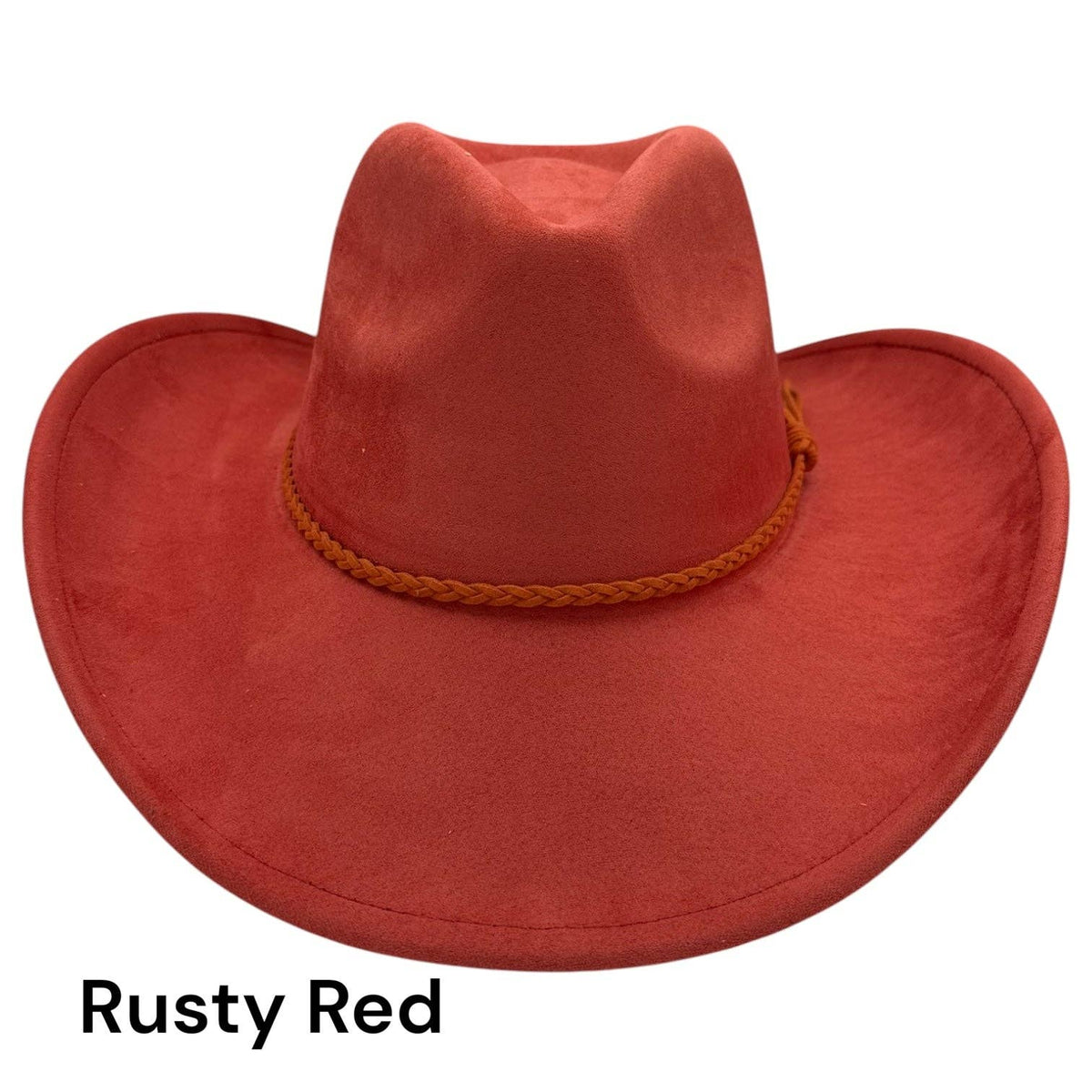 Cowboy Style Vegan Suede Hat for personalization: Dusty Rose