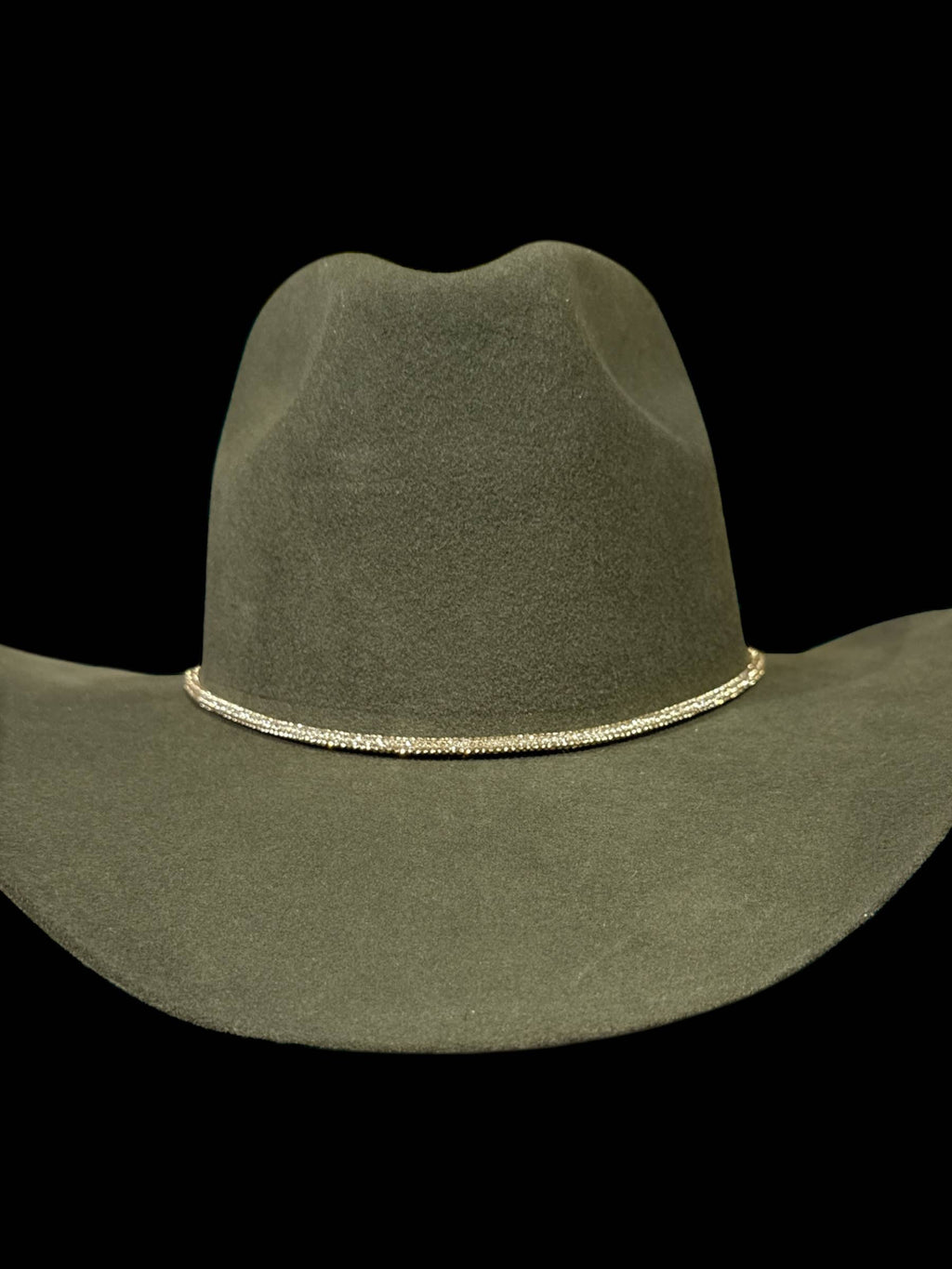 Rhinestone  lace accessory for hats : Black