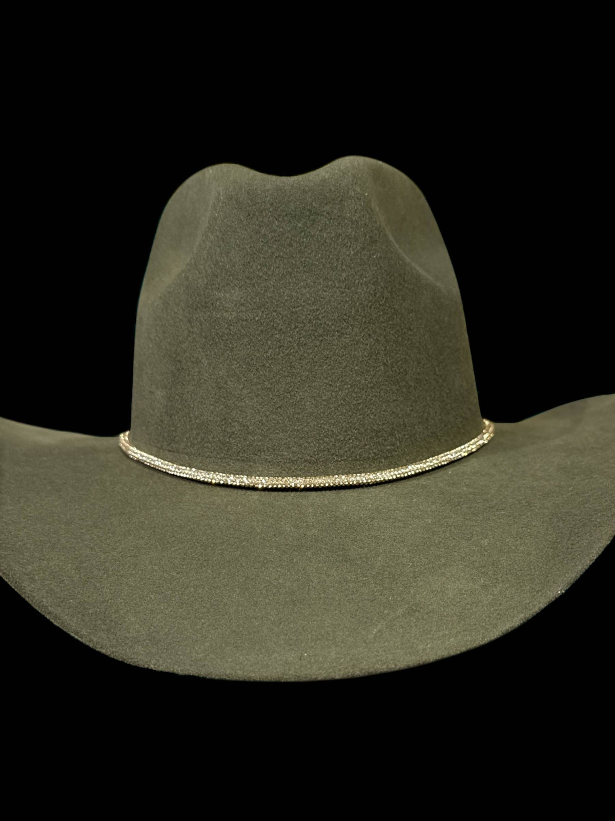 Rhinestone  lace accessory for hats : Black