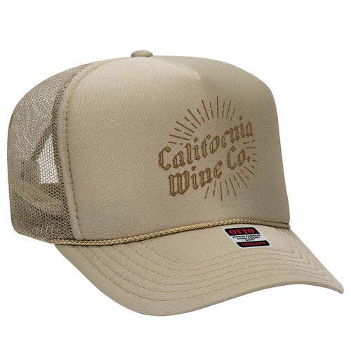 Otto 5-Panel High Crown Foam Trucker Hats, Mesh Back Cap - 39-165: Tan