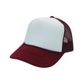 Nissun Classic Trucker Baseball Hats Caps Foam Mesh Blank Solid Two Tone Snapback: Maroon/White