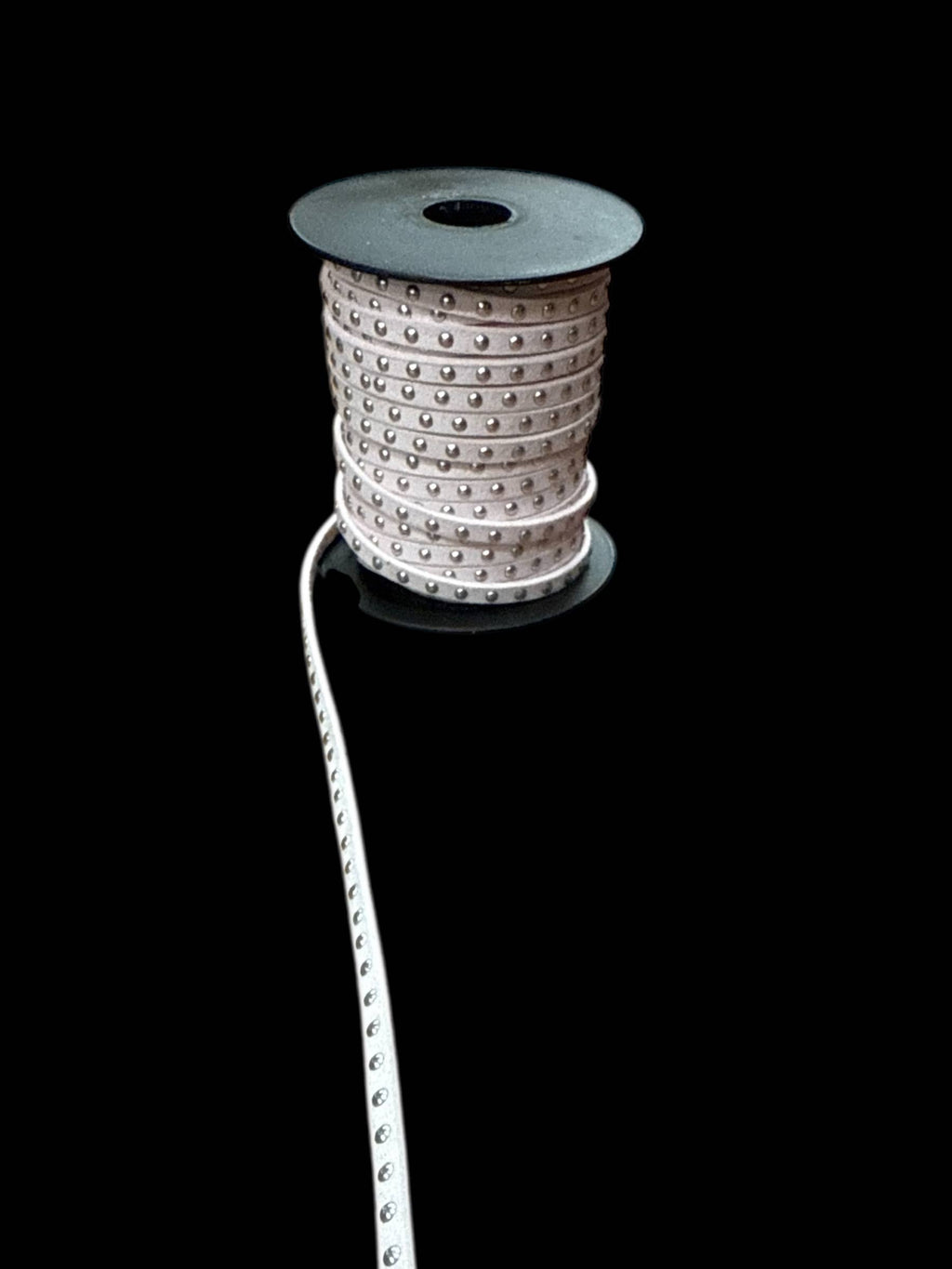 Faux Suede Cord Lace Gold & Silver studs: Baby Pink / Silver