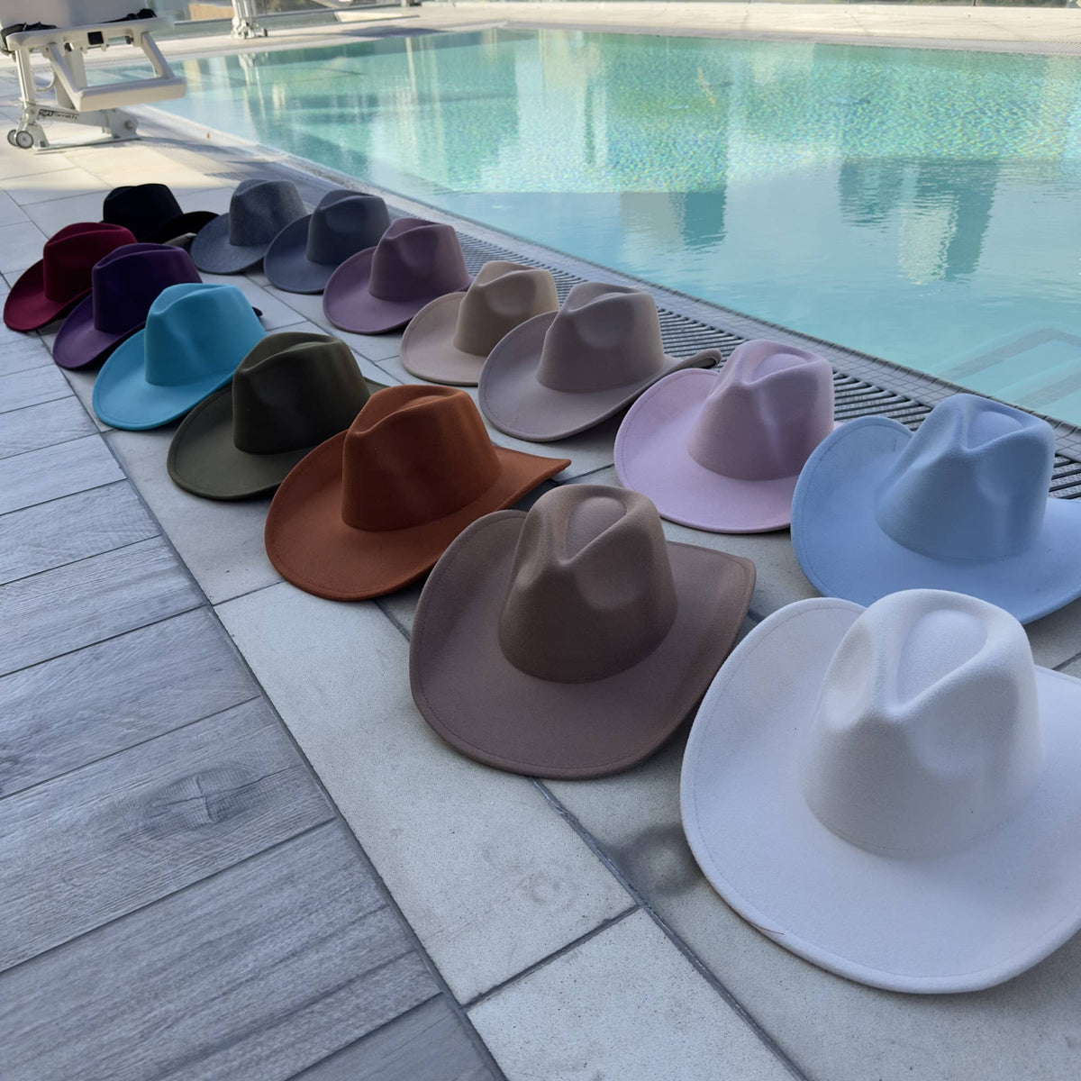 Vegan Felt Cattleman Cowboy Hat – Wide Brim Western Style: Rust