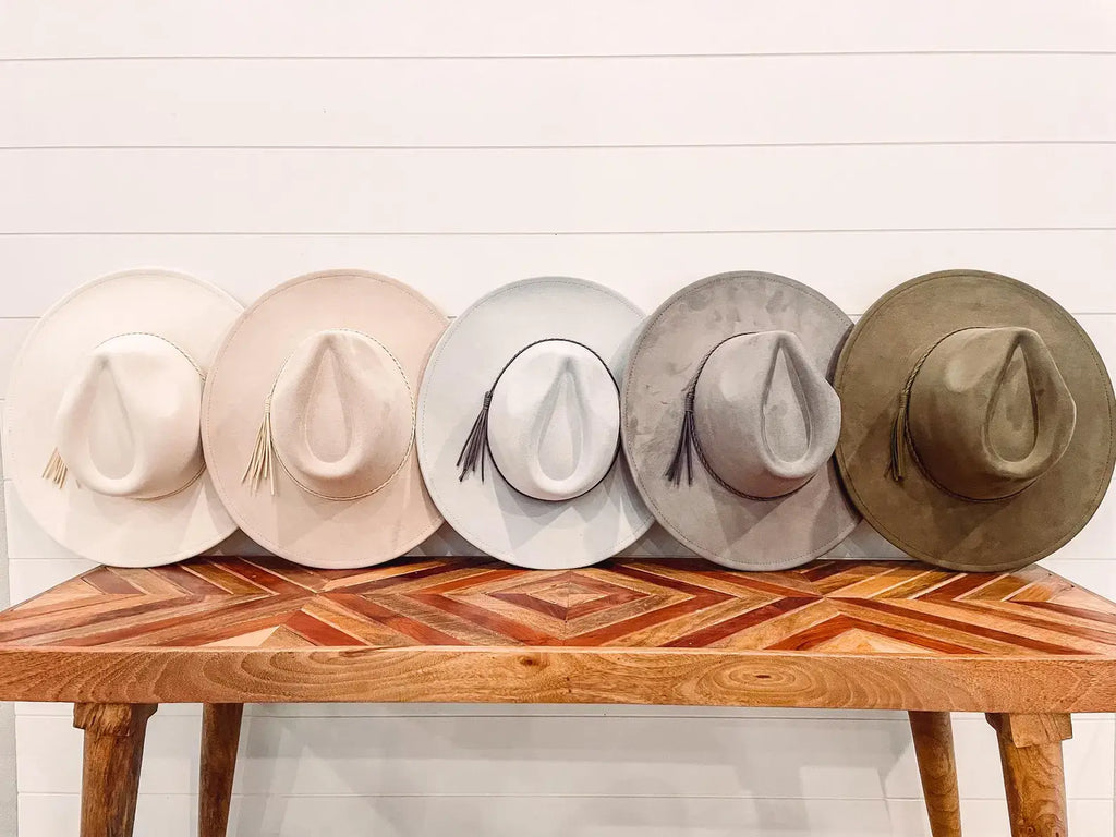 Blank Vegan Suede Hat: Beige