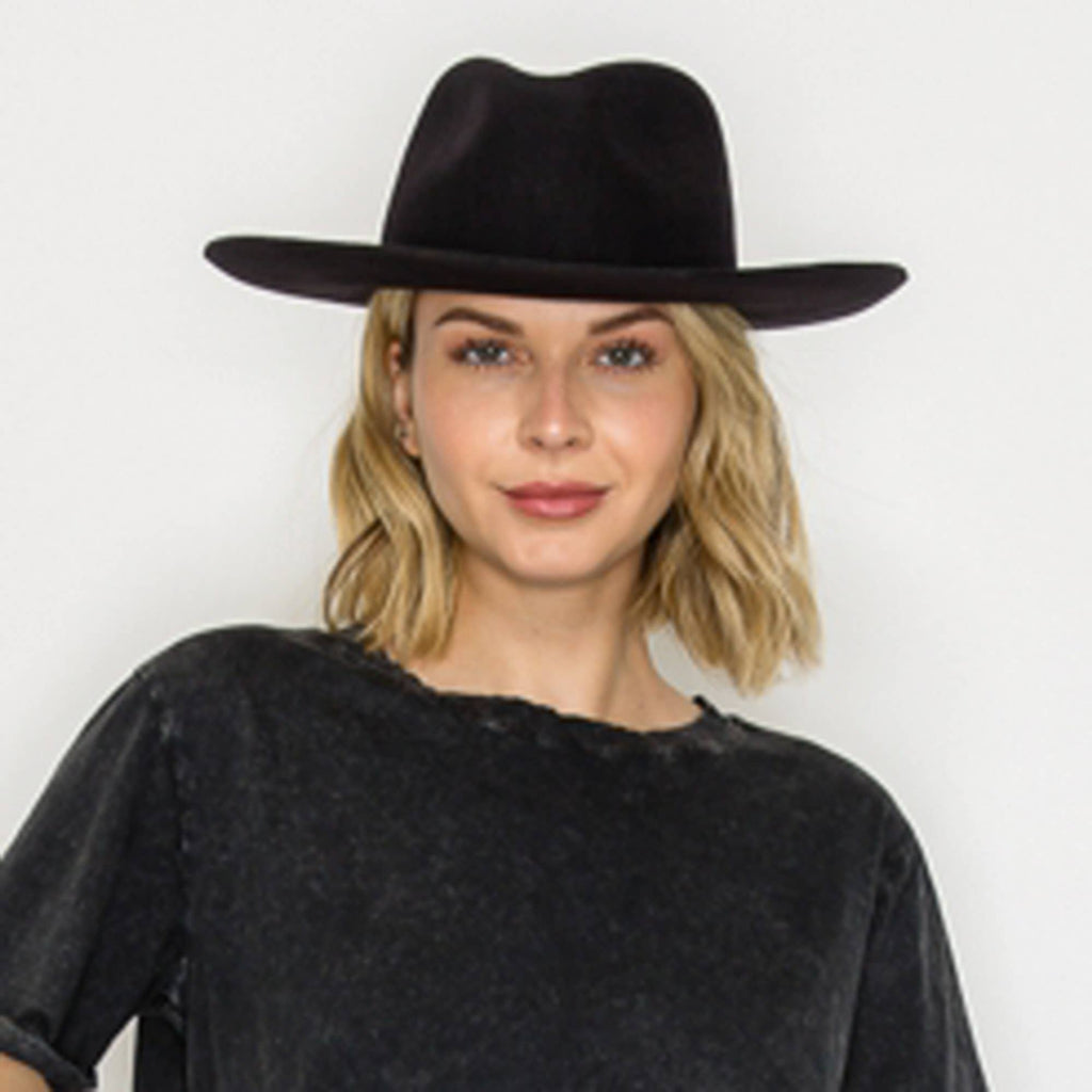 Stiff Short Brim Rancher in Suede Hat: Camel