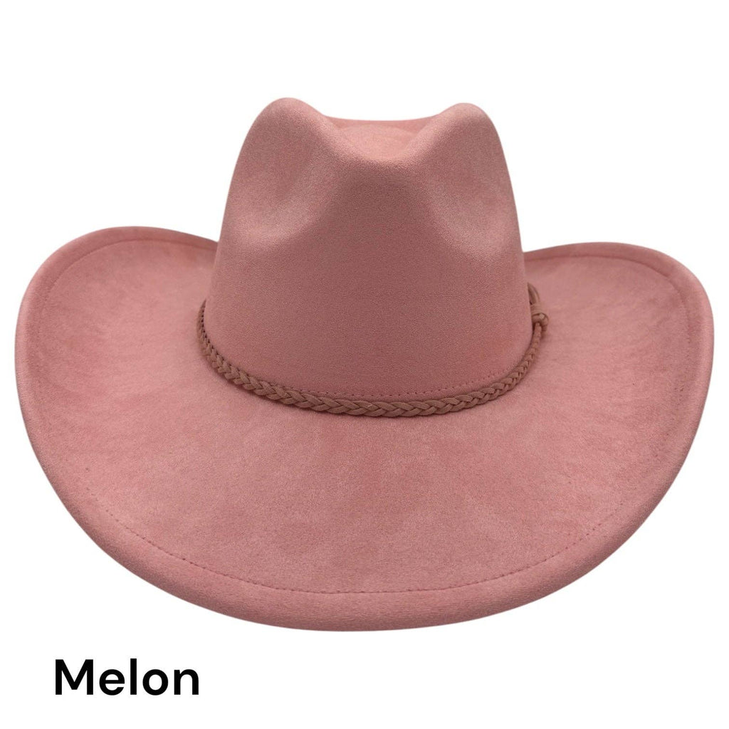 Cowboy Style Vegan Suede Hat for personalization: Sandstone