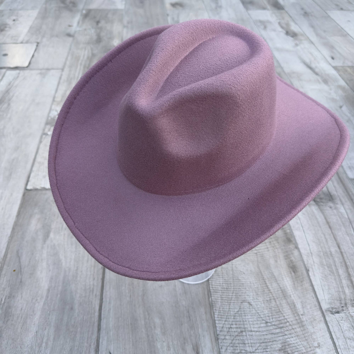 Vegan Felt Cattleman Cowboy Hat – Wide Brim Western Style: Rust