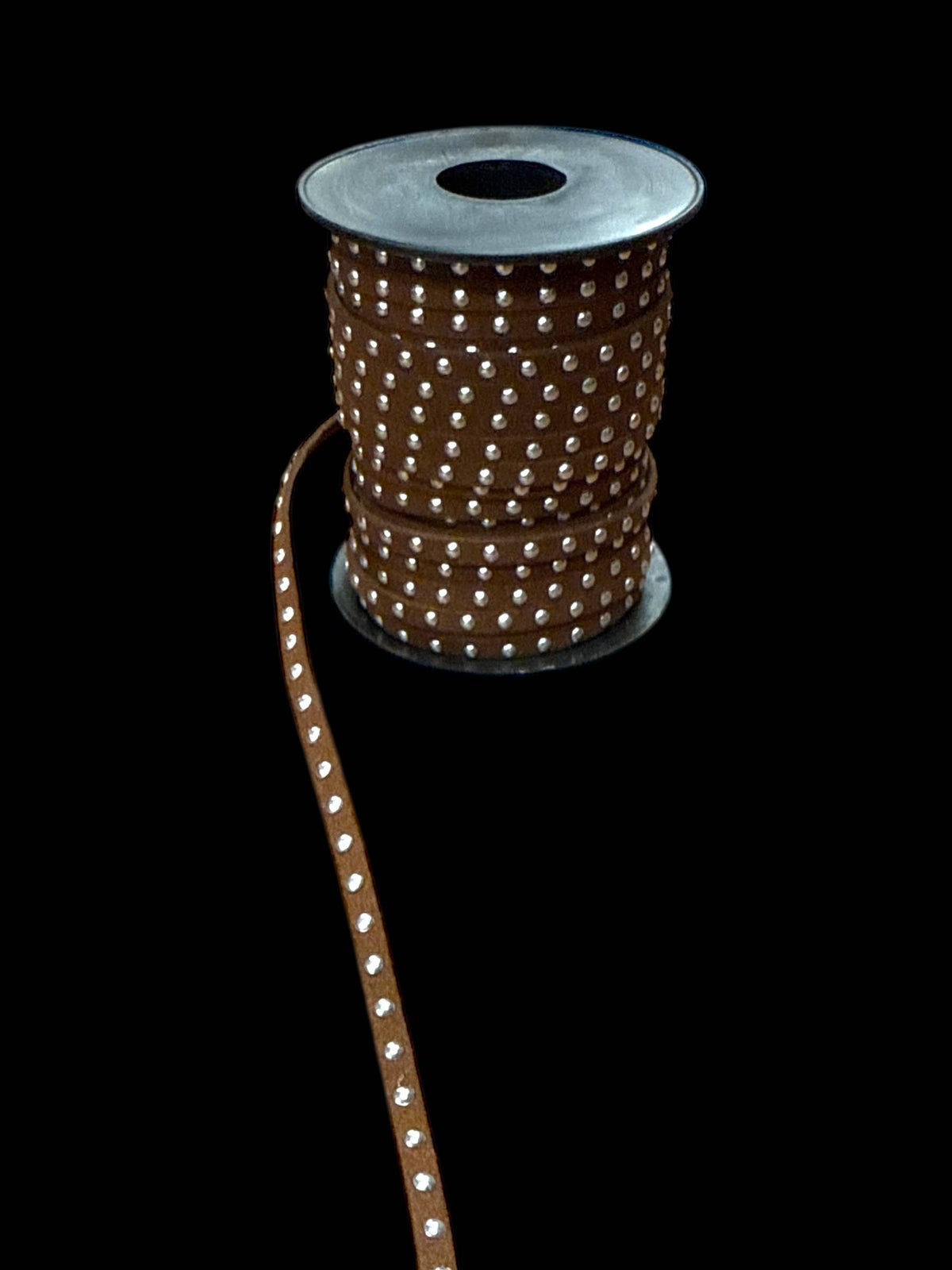 Faux Suede Cord Lace Gold & Silver studs: Blush / Gold