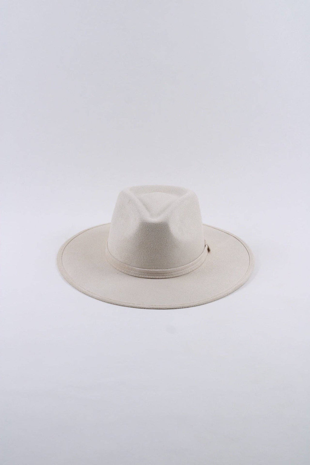Vegan Suede Rancher Hat - Ivory: Medium