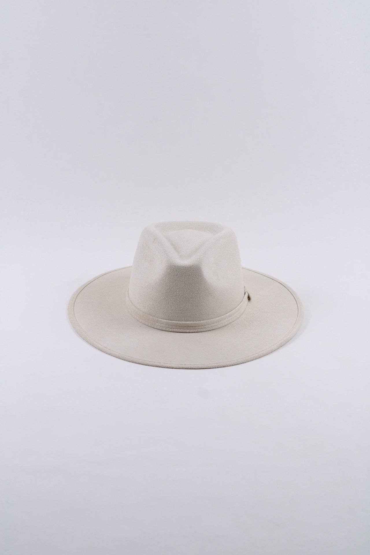 Vegan Suede Rancher Hat - Ivory: Medium