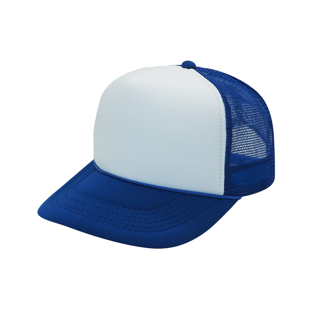 Nissun Classic Trucker Baseball Hats Caps Foam Mesh Blank Solid Two Tone Snapback: Maroon/White