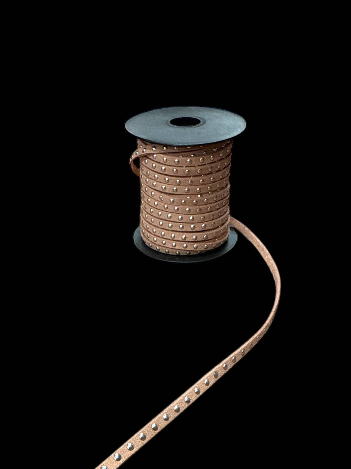 Faux Suede Cord Lace Gold & Silver studs: Baby Pink / Silver