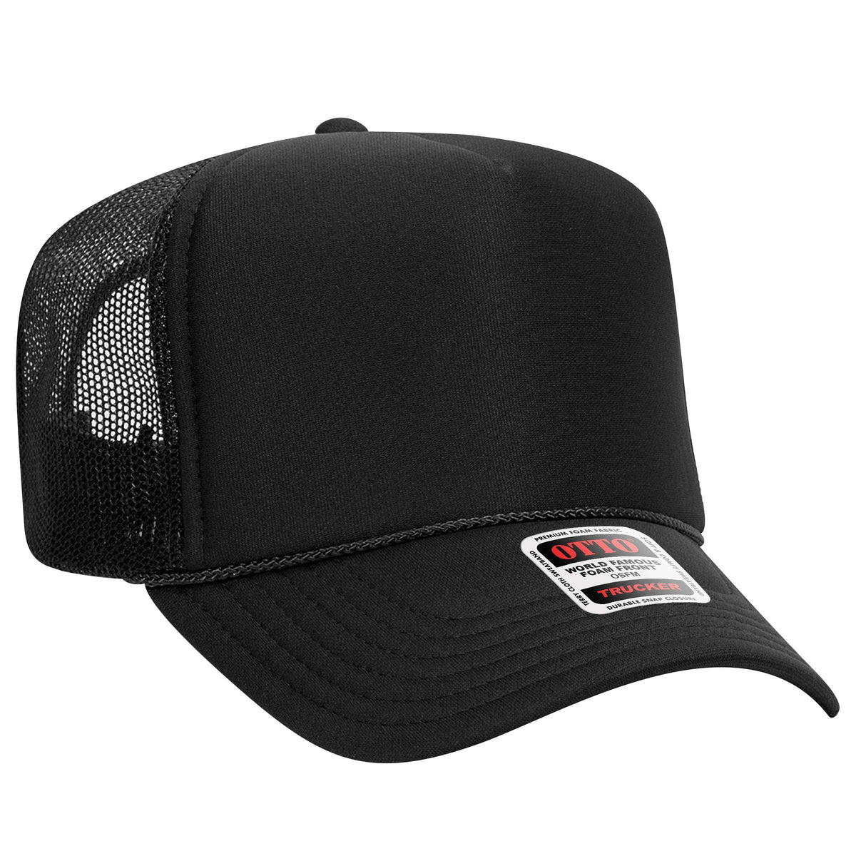 Otto 5-Panel High Crown Foam Trucker Hats, Mesh Back Cap - 39-165: N.Pnk/Wht/N.Pnk
