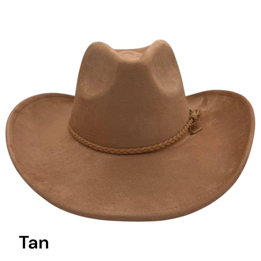 Cowboy Style Vegan Suede Hat for personalization: Dusty Rose