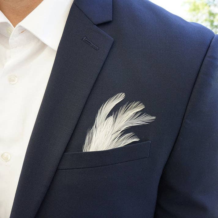 Hackle-Pheasant Hat Trim - Ivory/Natural