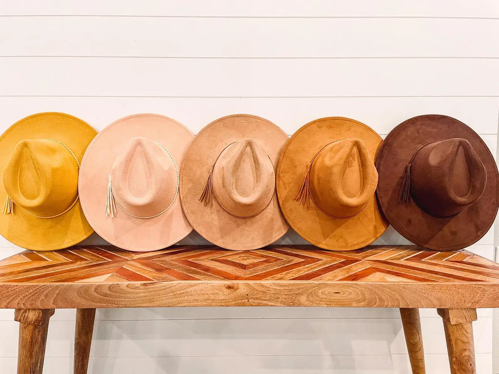 Blank Vegan Suede Hat: Beige