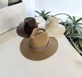 Australian Wool Rancher Hat with Grosgrain Band: Camel