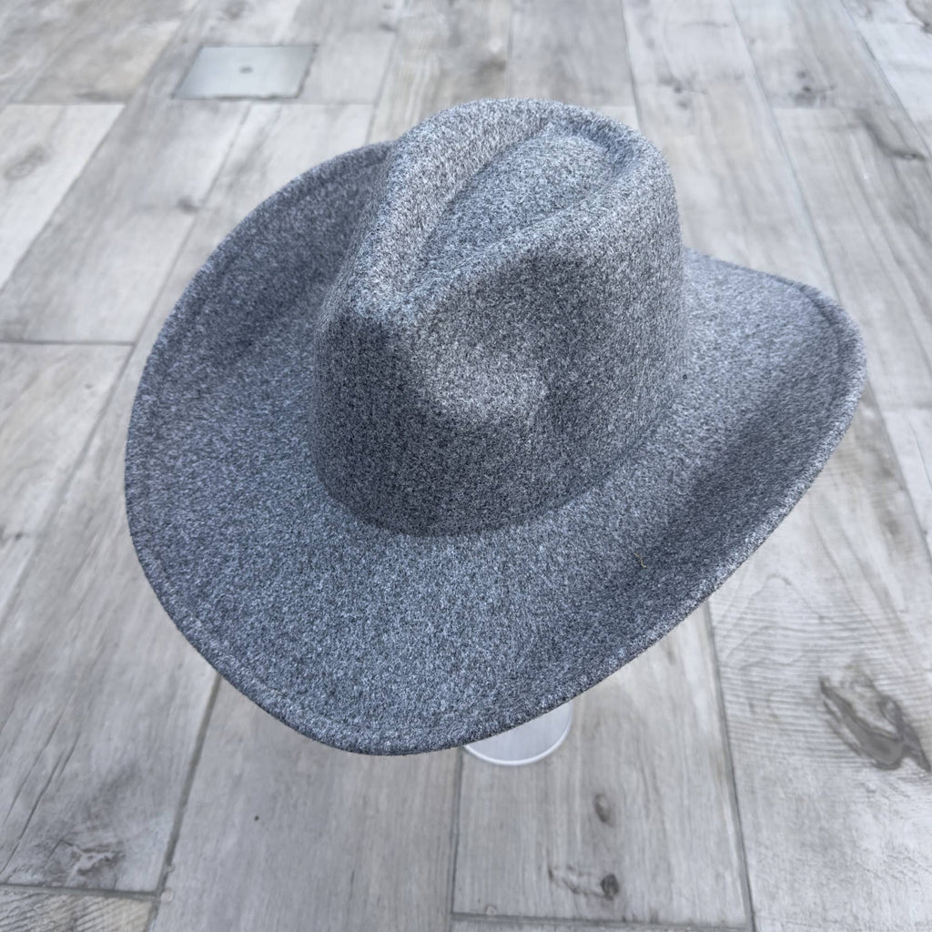 Vegan Felt Cattleman Cowboy Hat – Wide Brim Western Style: Rust