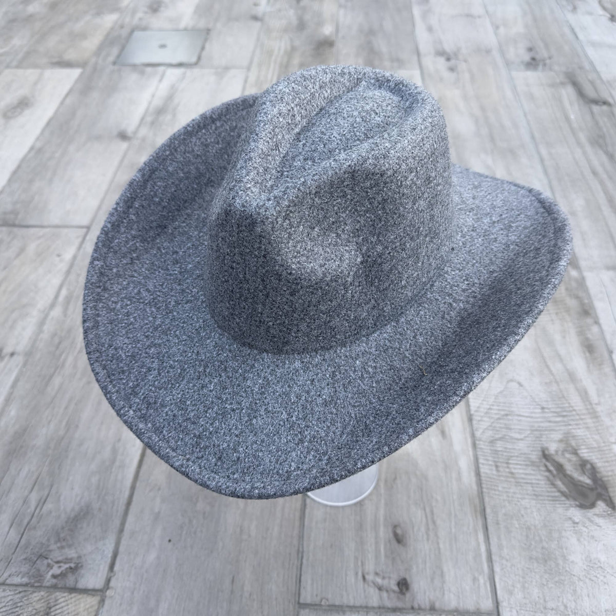 Vegan Felt Cattleman Cowboy Hat – Wide Brim Western Style: Rust
