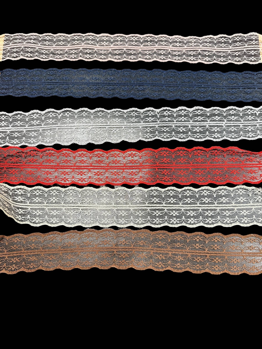 Mesh Lace Ribbon : Burgundy 25 yard
