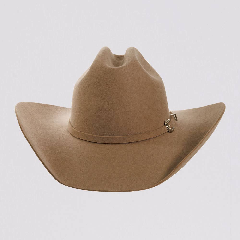 100% Wool Felt Western Cowboy Hat - Style Cattleman: Silver Belly / MD