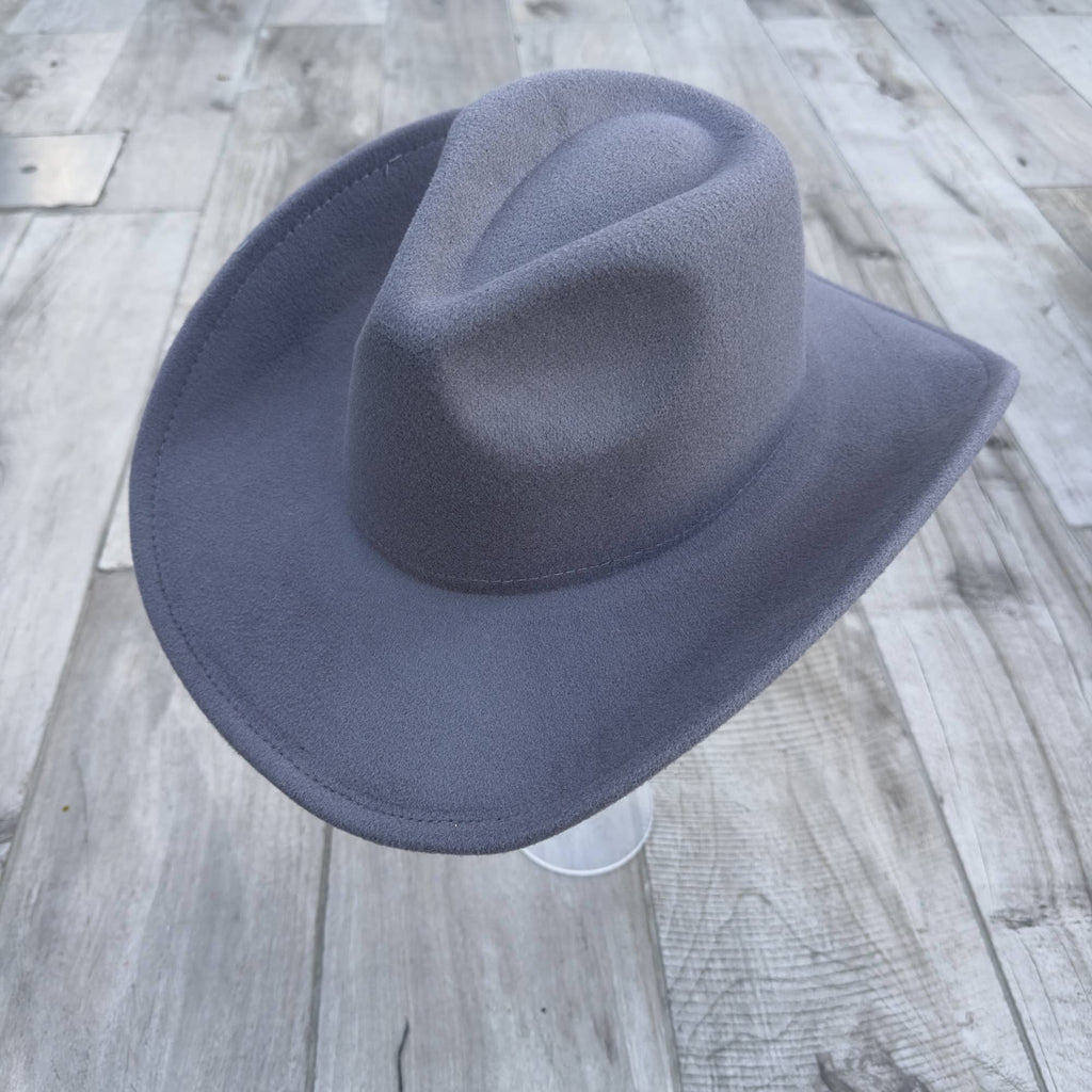 Vegan Felt Cattleman Cowboy Hat – Wide Brim Western Style: Rust