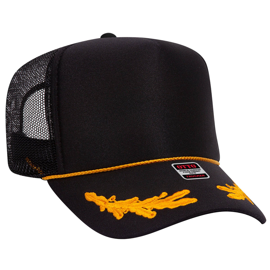 Otto 5-Panel High Crown Foam Trucker Hats, Mesh Back Cap - 39-165: Brn/Tan/Brn